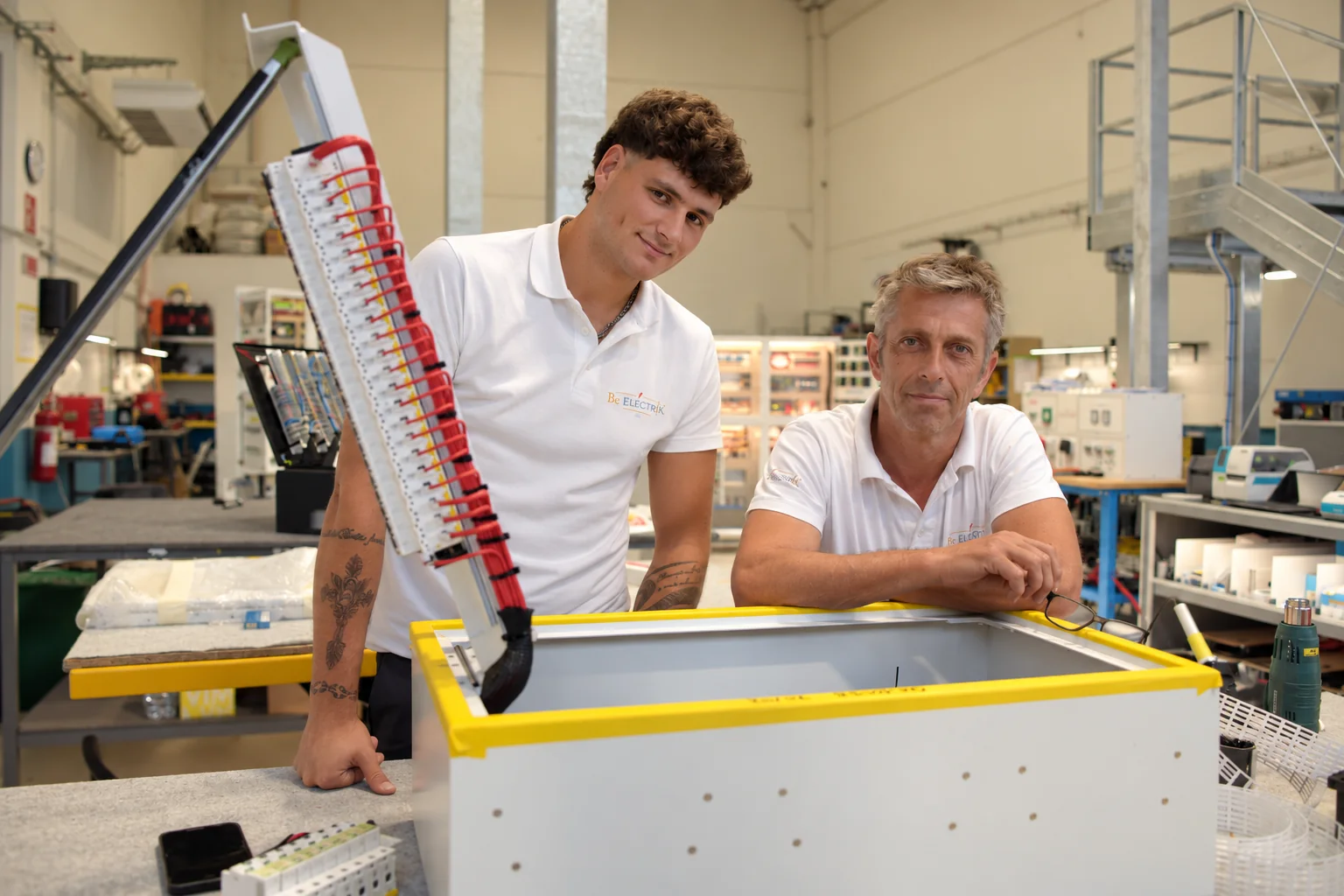 The team close to the work